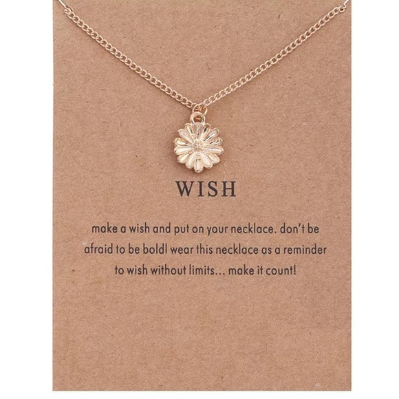 5 for $25 Gold Color Flower Pendant Necklace - Picture 2 of 4